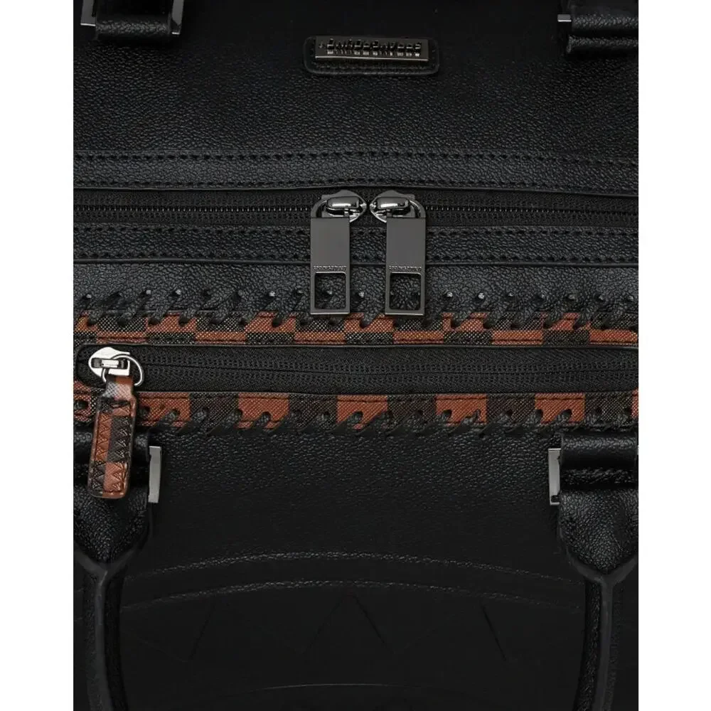 SPRAYGROUND Dose Of Check Deux Duffel Embossed Sharkbite Streetwear NWT